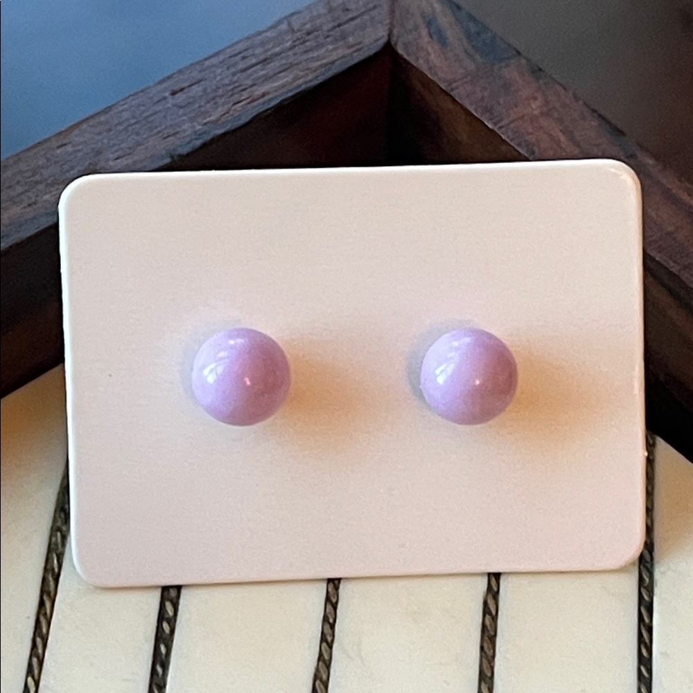 Light Purple Ball Stud  Earrings
